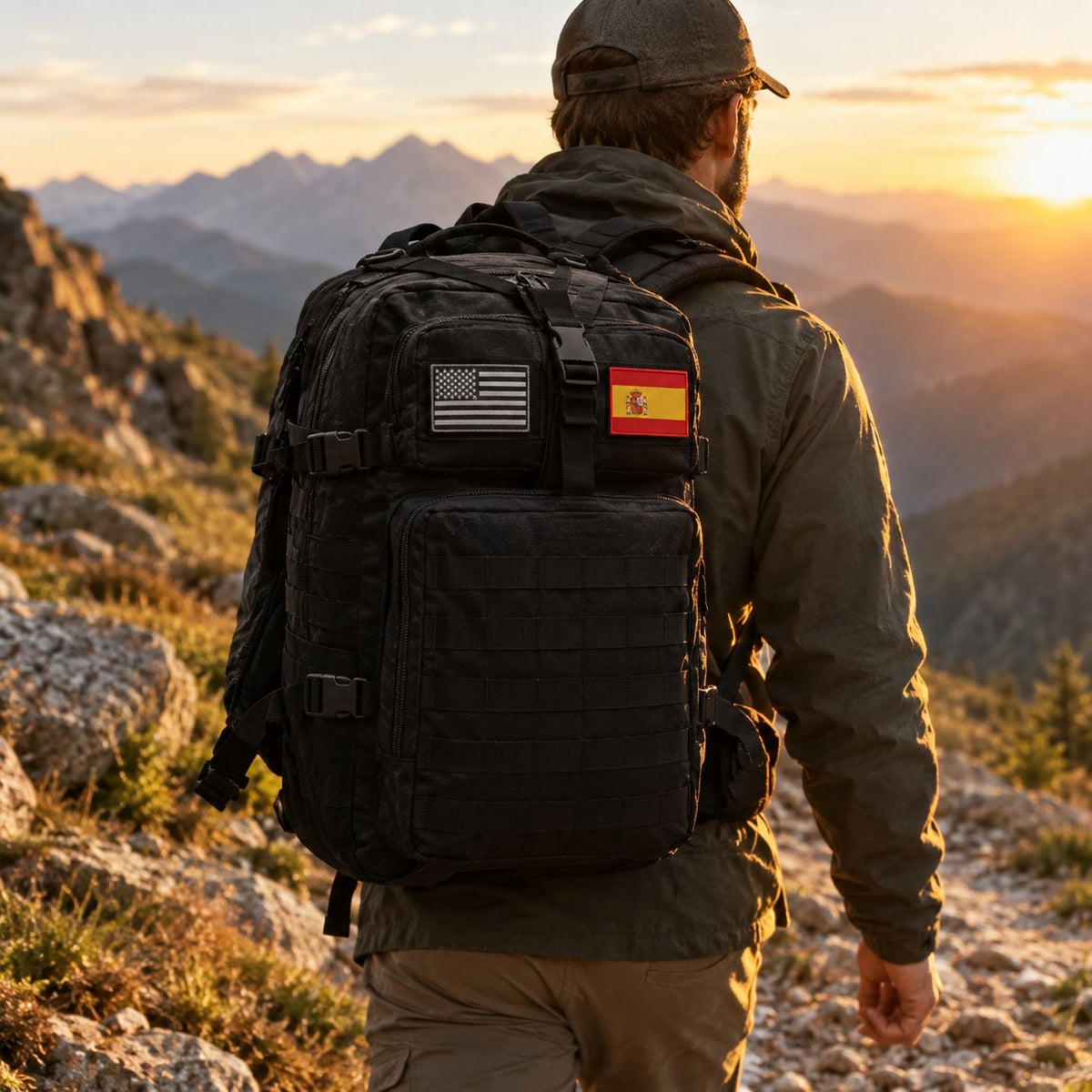 situation — Mochila Táctica Militar 45 L – Sistema MOLLE