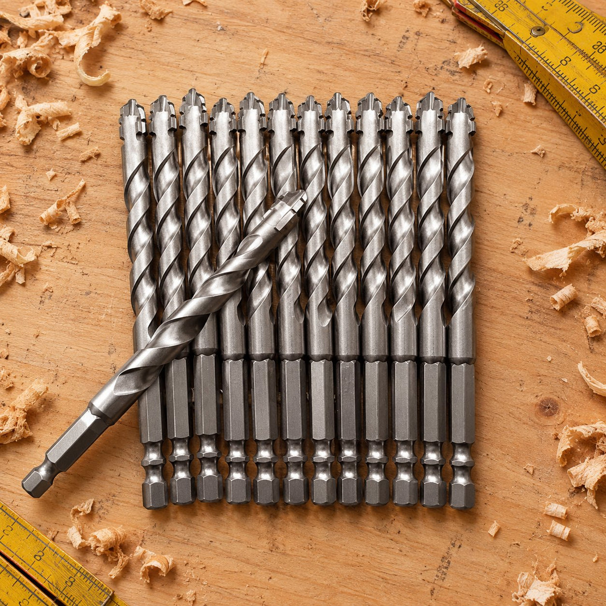 situation — Brocas de carburo de 4 filos con vástago hexagonal – Juego