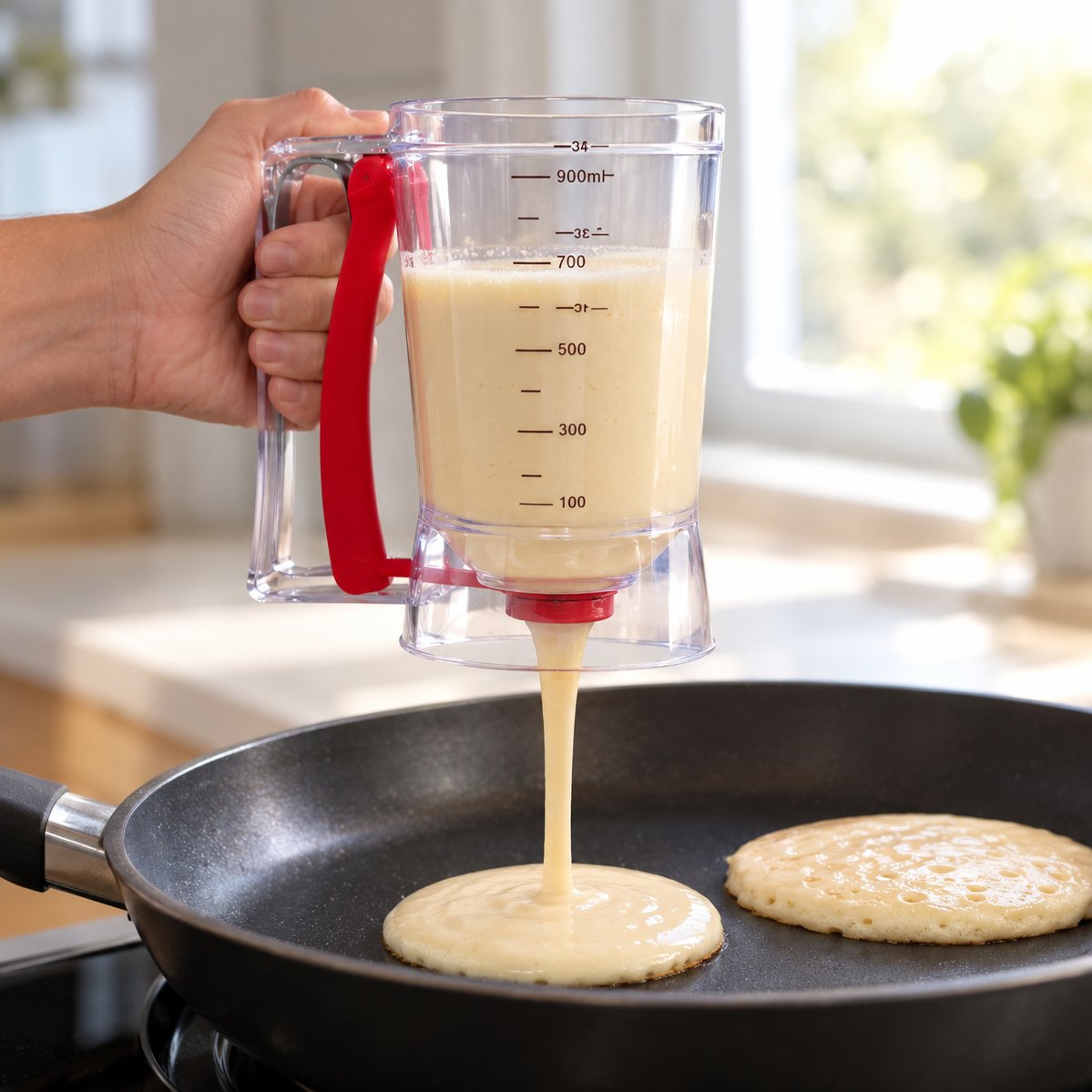 situation — Dispensador de Masa 900 ml – Tortitas, Cupcakes y Gofres sin Goteos
