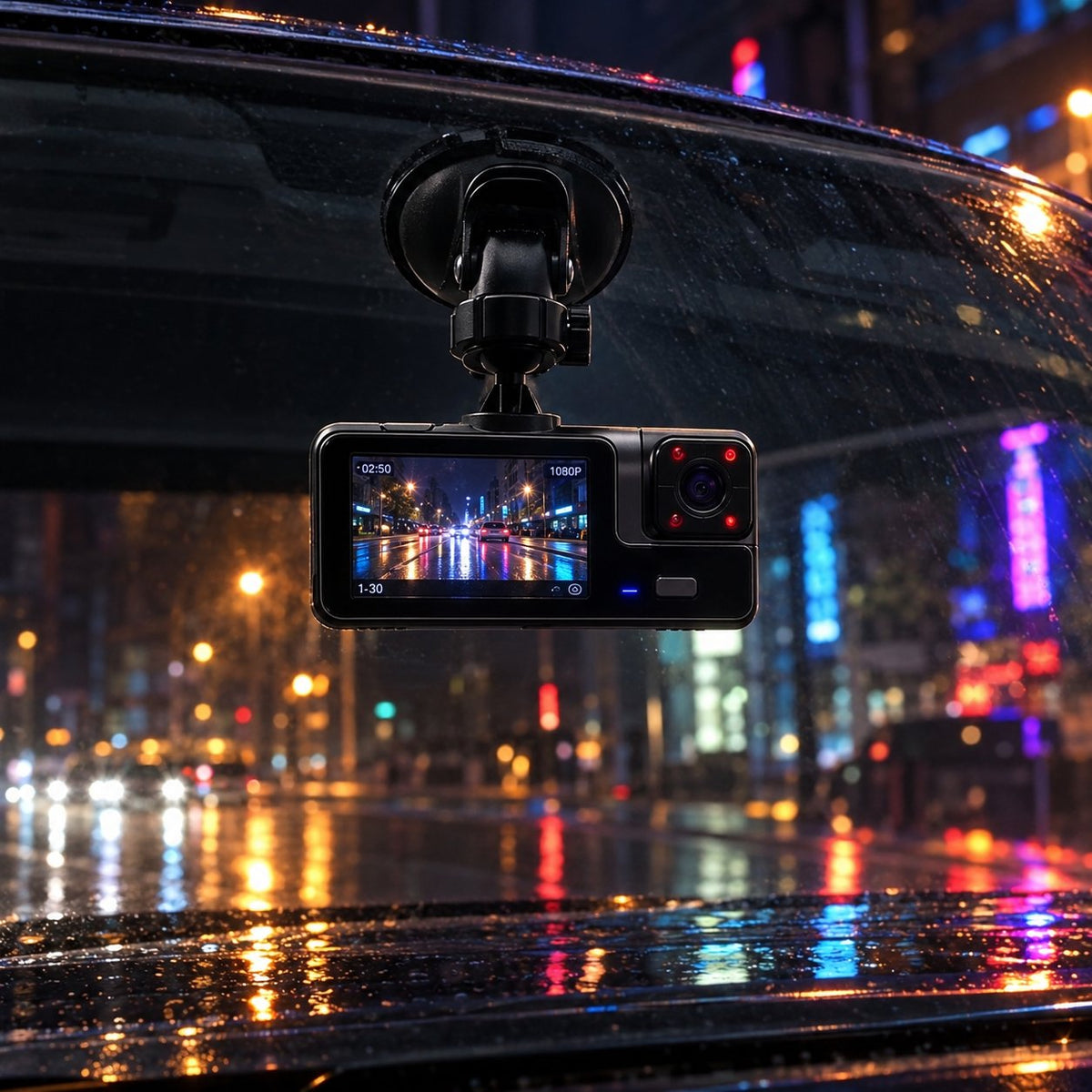 situation — Dashcam 1080P con pantalla de 2" y visión nocturna — hasta 3 cámaras