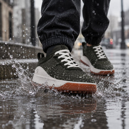 situation — Zapatillas Impermeables de Punto – Pies secos bajo la lluvia
