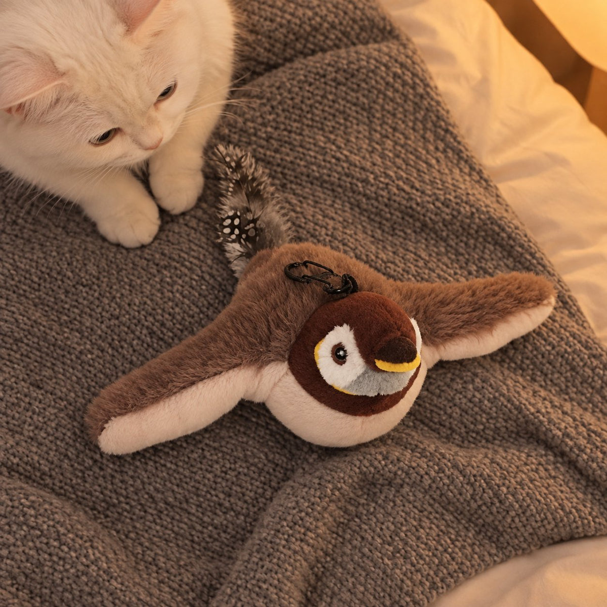 situation — Pájaro Interactivo para Gatos – Aletea y Pía al Tocarlo