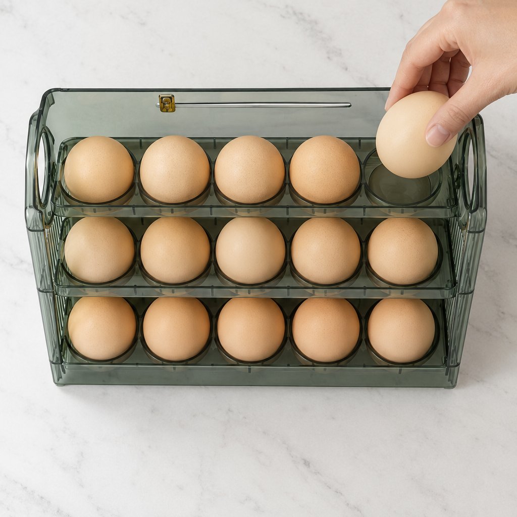 situation — OvoStack™ Organizador de Huevos Apilable — Pack de 2