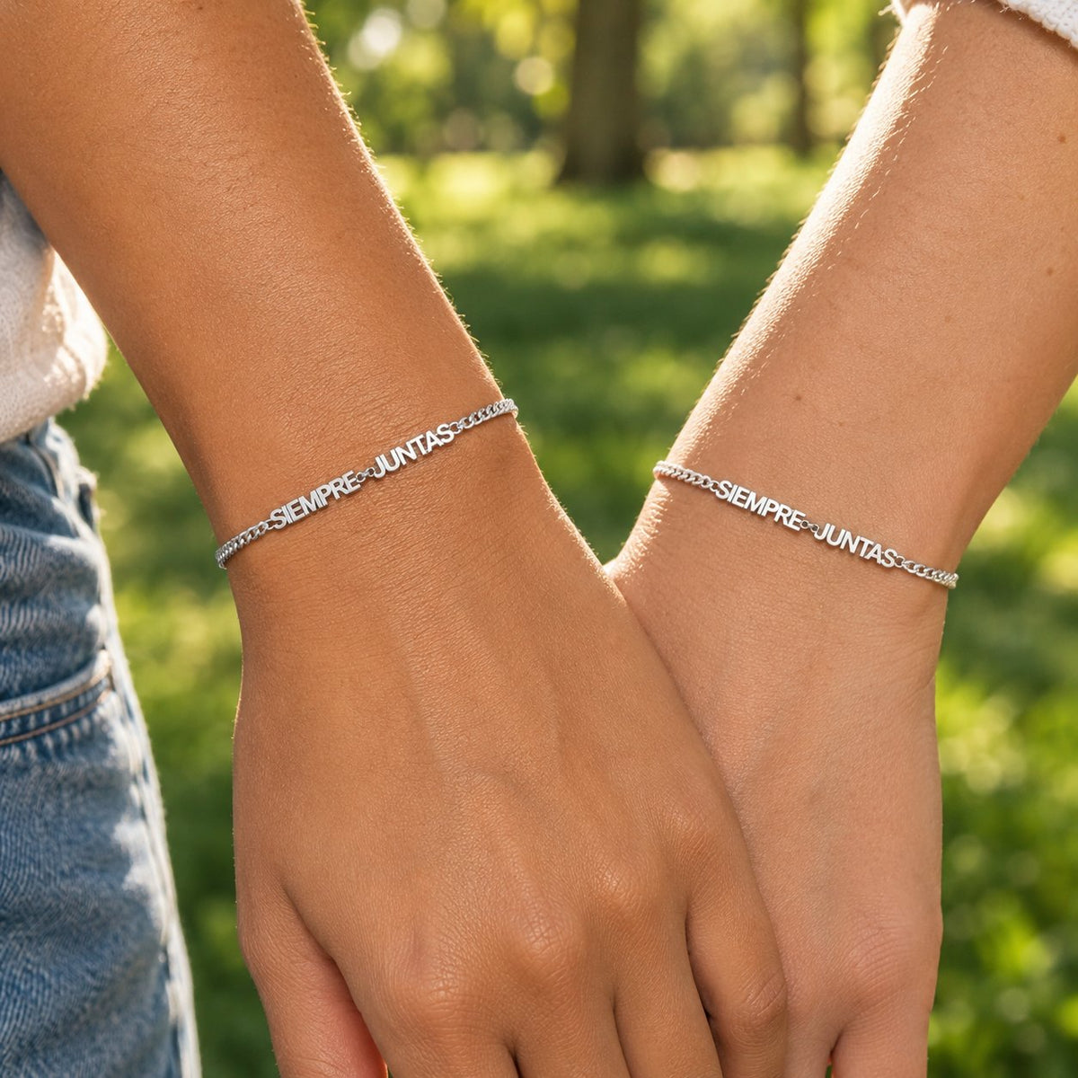 situation — Pulseras «Siempre Juntas» – Dúo de acero inoxidable (2x1)