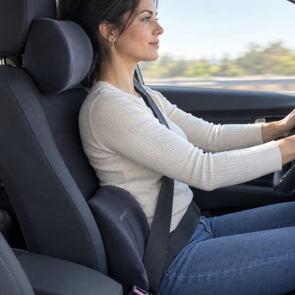 situation — ErgoRuta™ – Kit Cojín Lumbar + Reposacabezas Cervical para Coche
