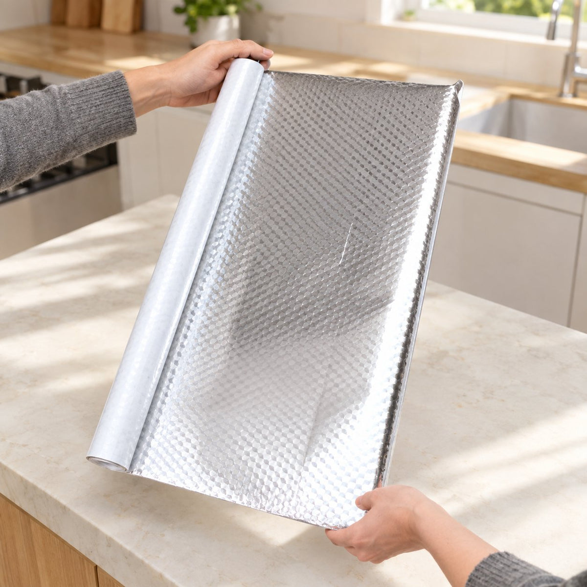 situation — Papel Adhesivo de Aluminio para Cocina – Antigrasa e Impermeable