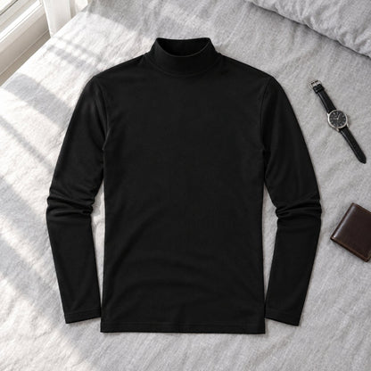 situation — Camiseta de Cuello Alto para Hombre – Corte Entallado y Tejido Elástico