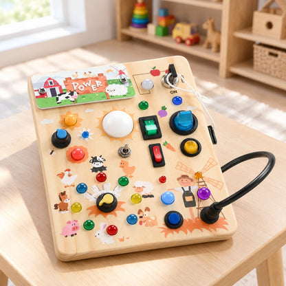 situation — LuciTablero™ – Tablero Sensorial Montessori de Madera con Luces
