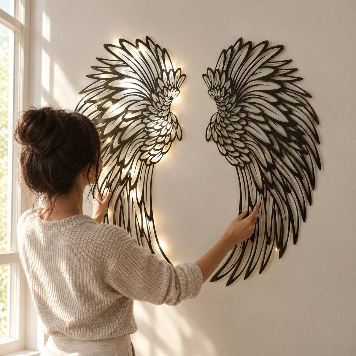 situation — Alas de Ángel de Metal para Pared – Decoración de Acero Calado