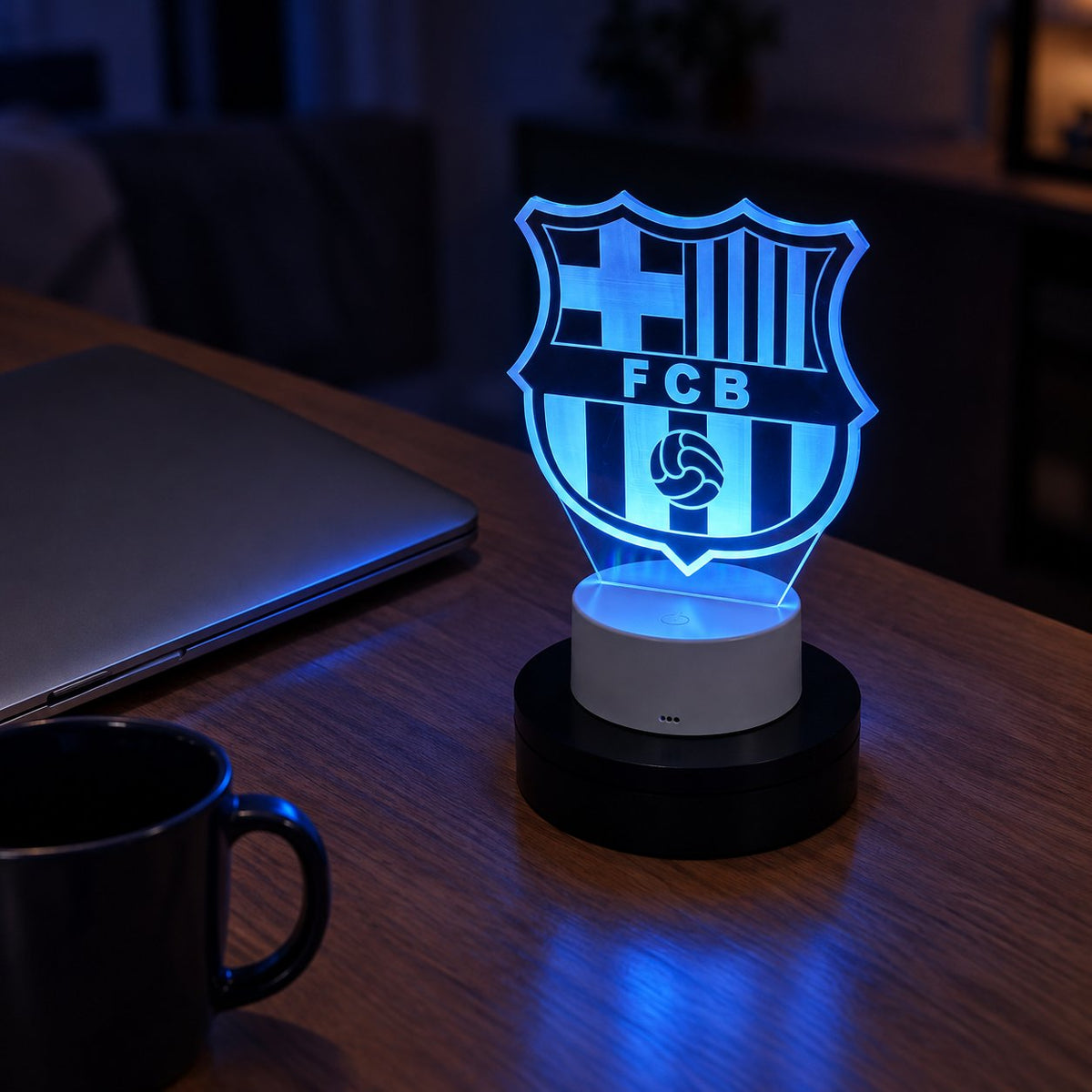 situation — Lámpara LED Escudo Barça – Luz Ambiente de 6 Colores