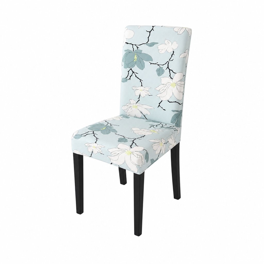packshot — Funda Elástica para Silla de Comedor – Estampado Magnolia