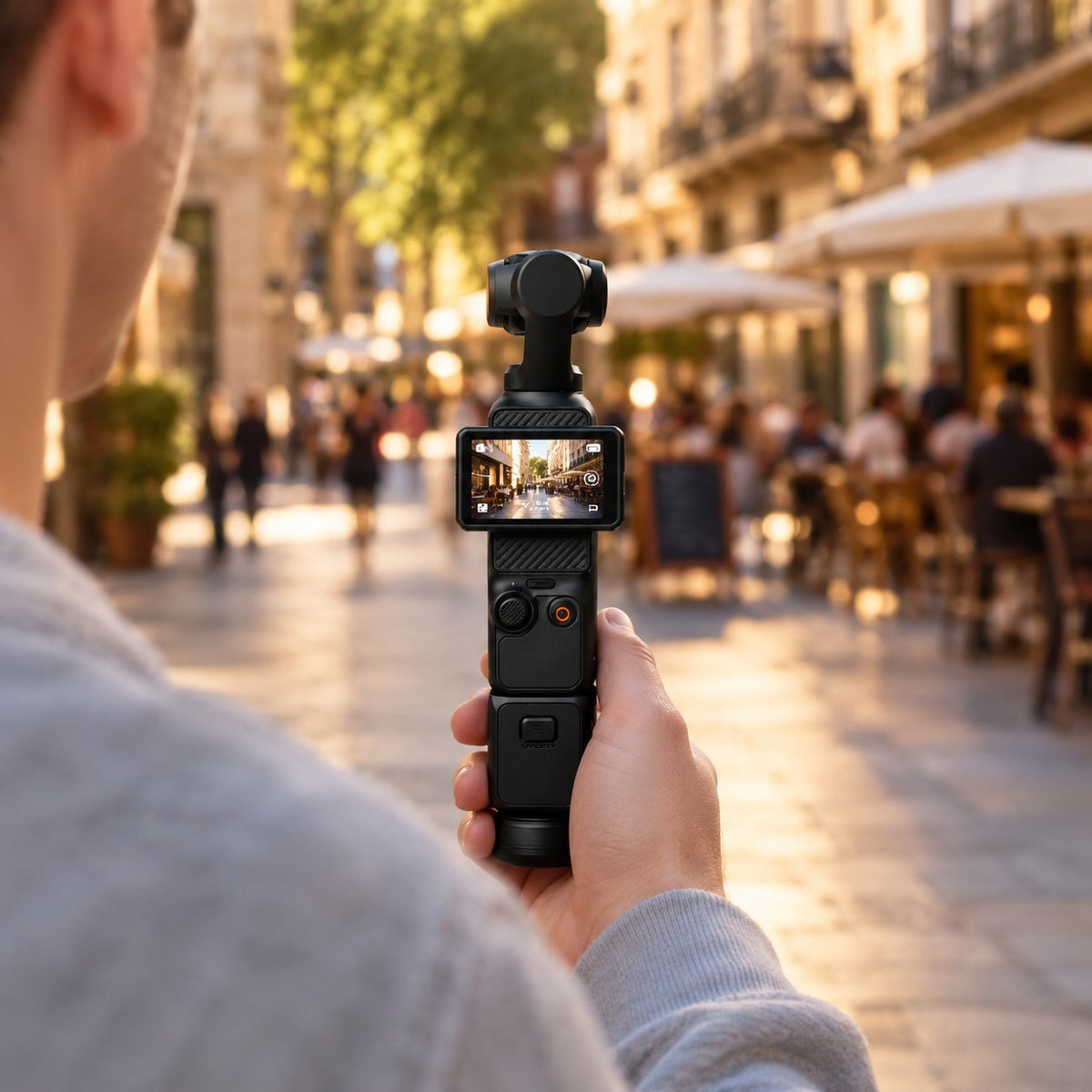 situation — Cámara Gimbal de Bolsillo con Estabilizador Integrado – Kit con Empuñadura y Mini Trípode
