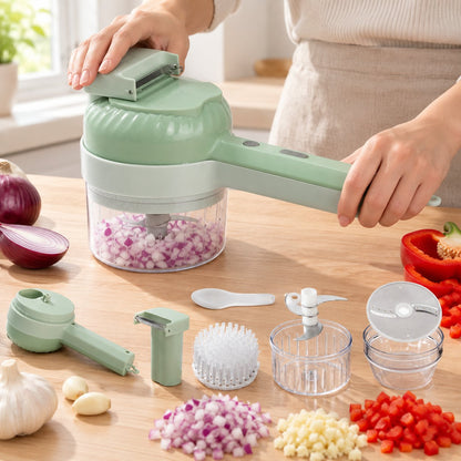 situation — Cortador Eléctrico de Verduras 4 en 1 – Inalámbrico y Recargable