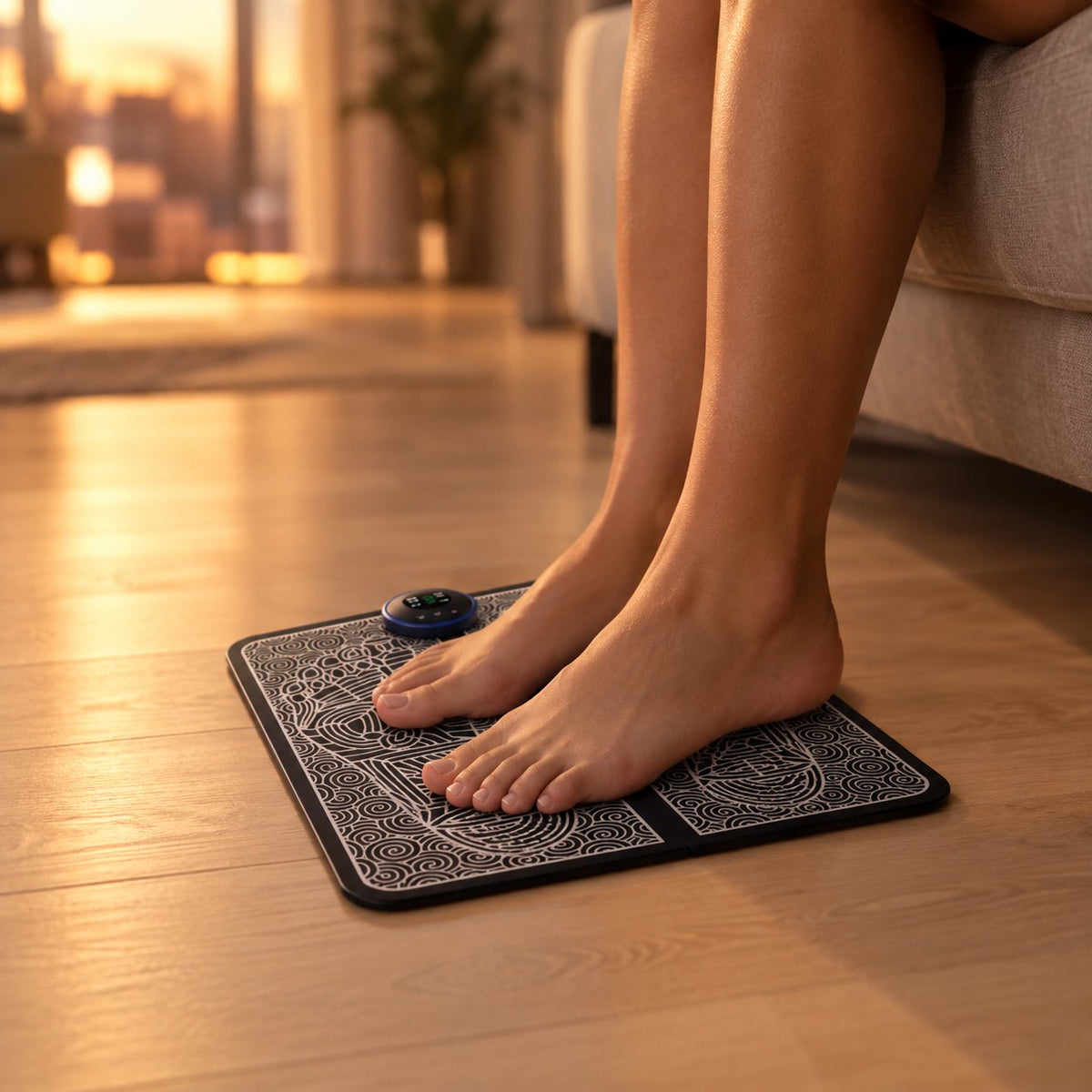 situation — Alfombrilla Masajeadora EMS para Pies – Fina, Plegable y con Mando