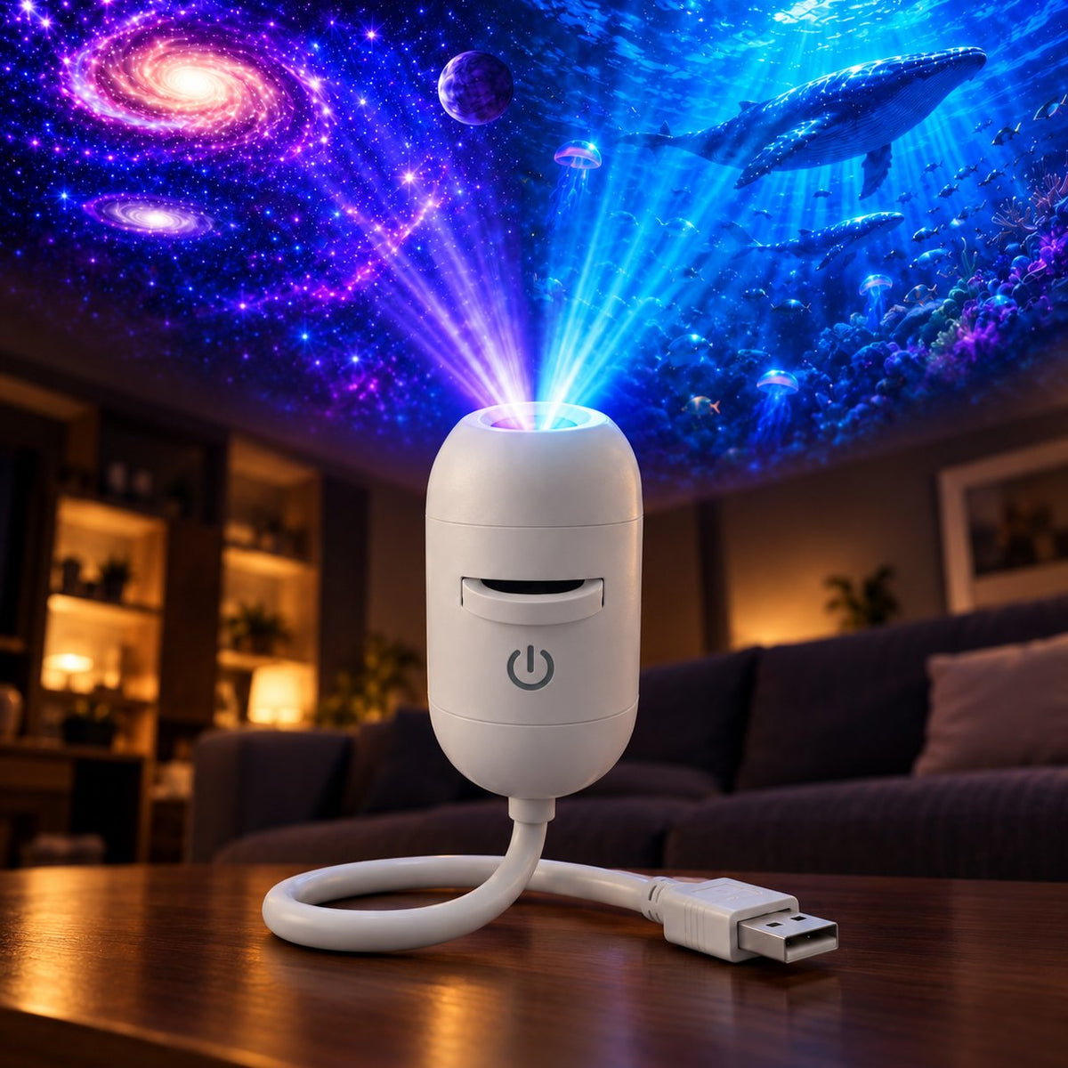 situation — Proyector Holográfico USB Galaxia y Océano