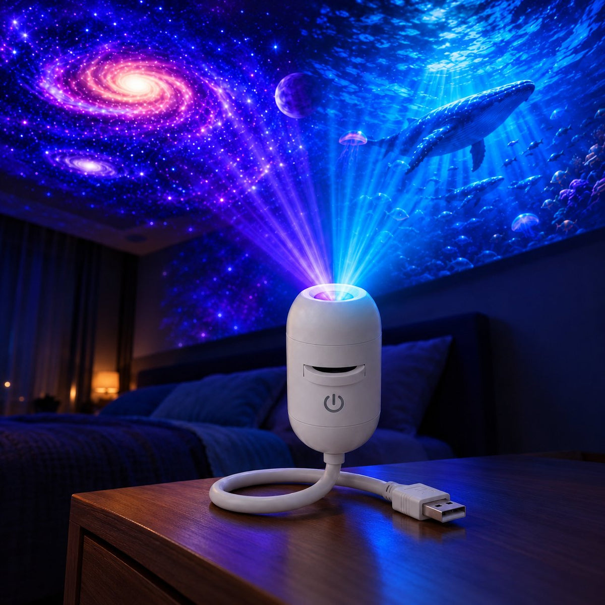 situation — Proyector Holográfico USB Galaxia y Océano