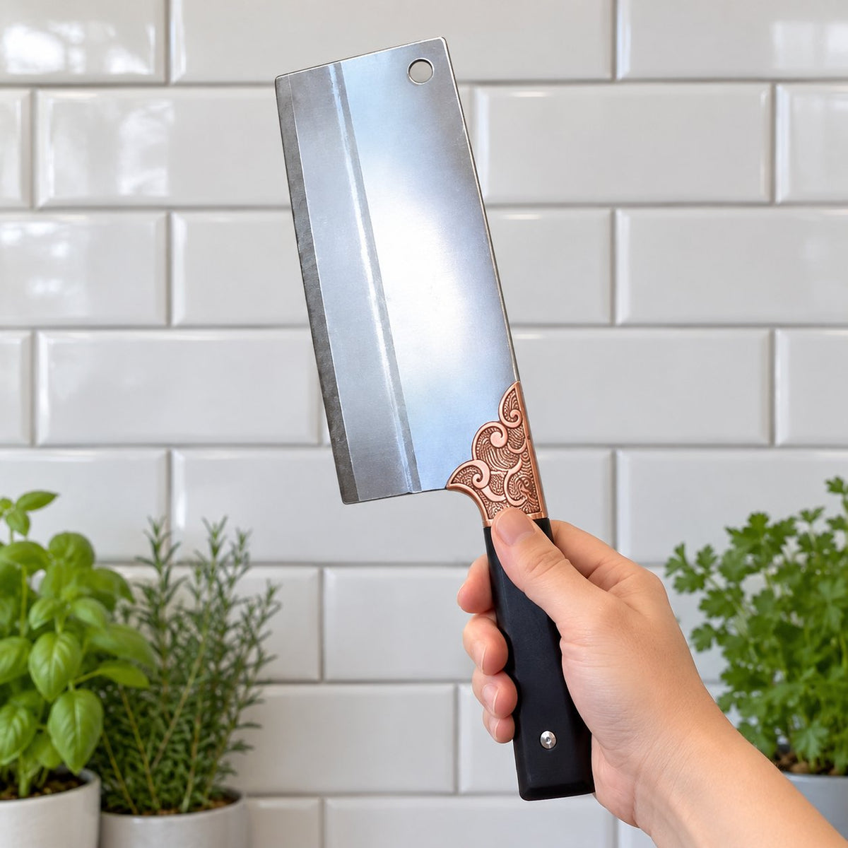 situation — Cuchillo Cebollero Chino Forjado – Hoja Rectangular