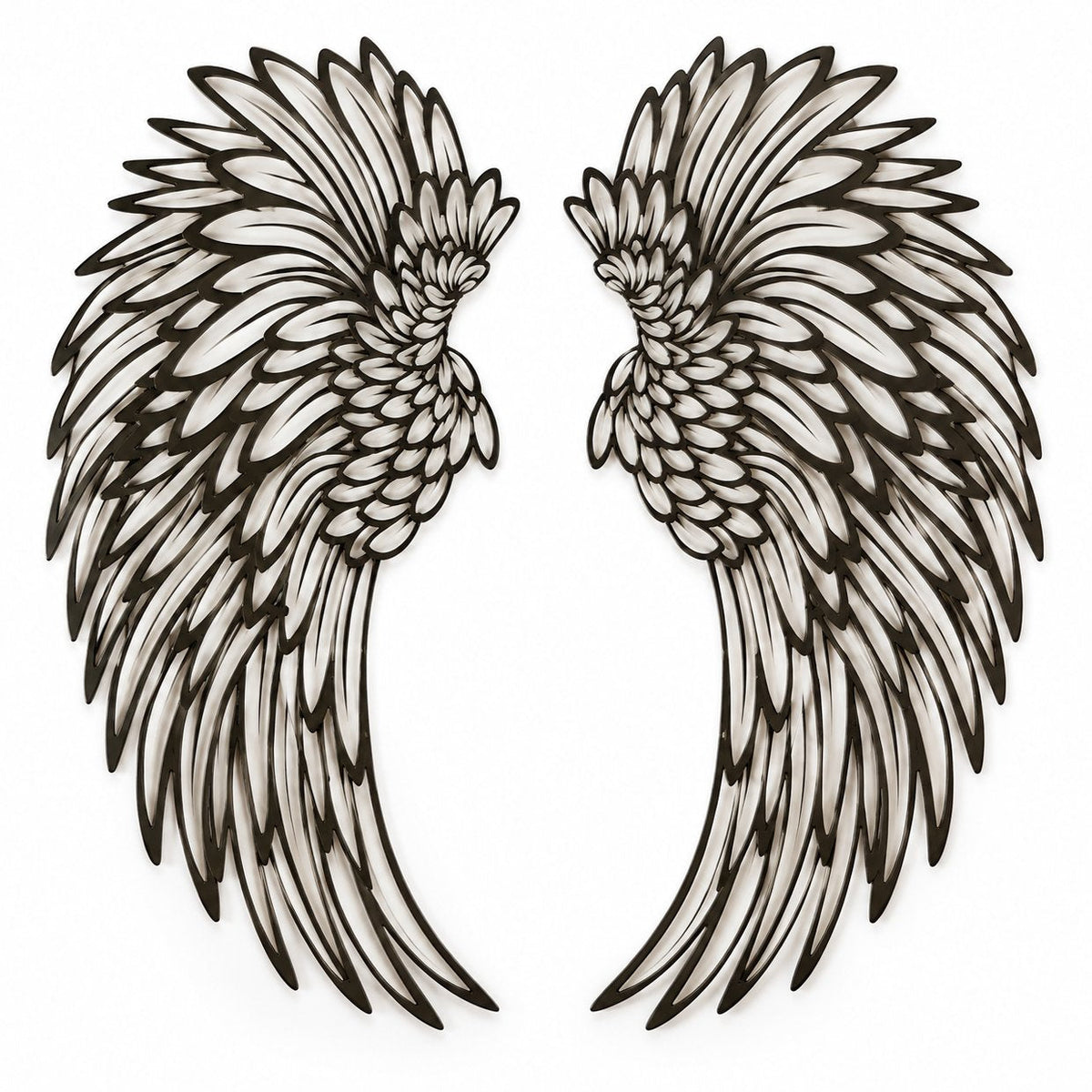 packshot — Alas de Ángel de Metal para Pared – Decoración de Acero Calado