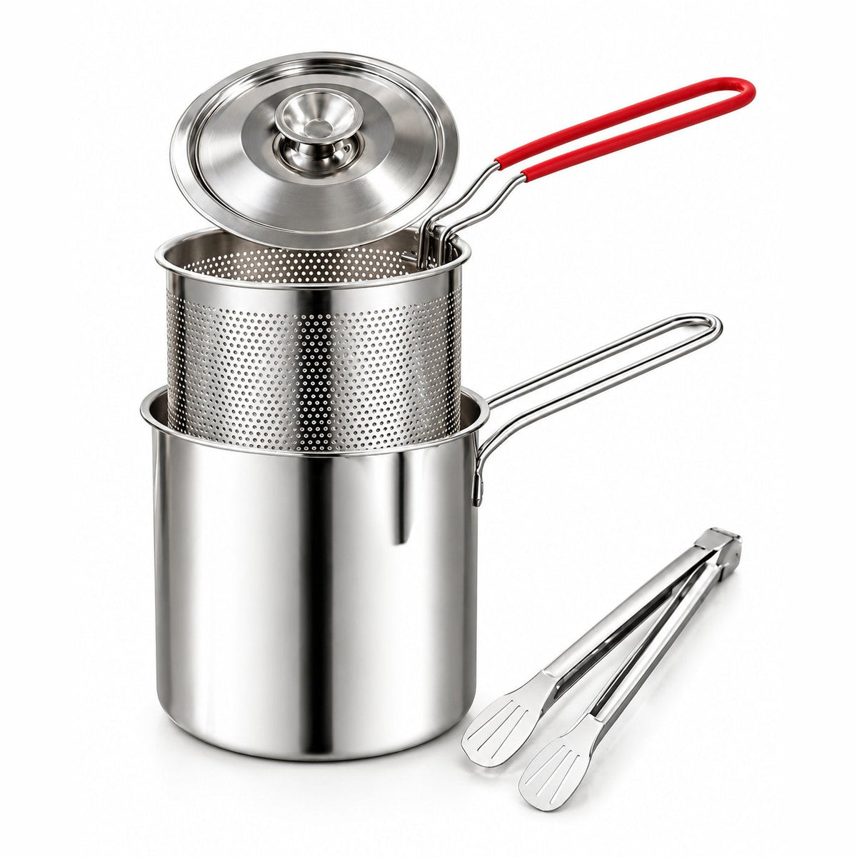 packshot — Olla Freidora Mini de Acero Inoxidable 304 con Cesta Escurridora