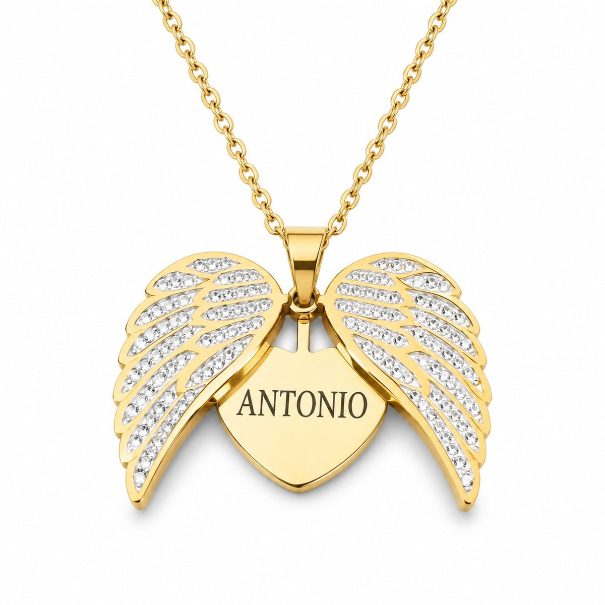 packshot — Collar Mi Ángel Personalizado con Nombre Grabado