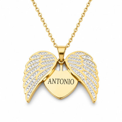 packshot — Collar Mi Ángel Personalizado con Nombre Grabado