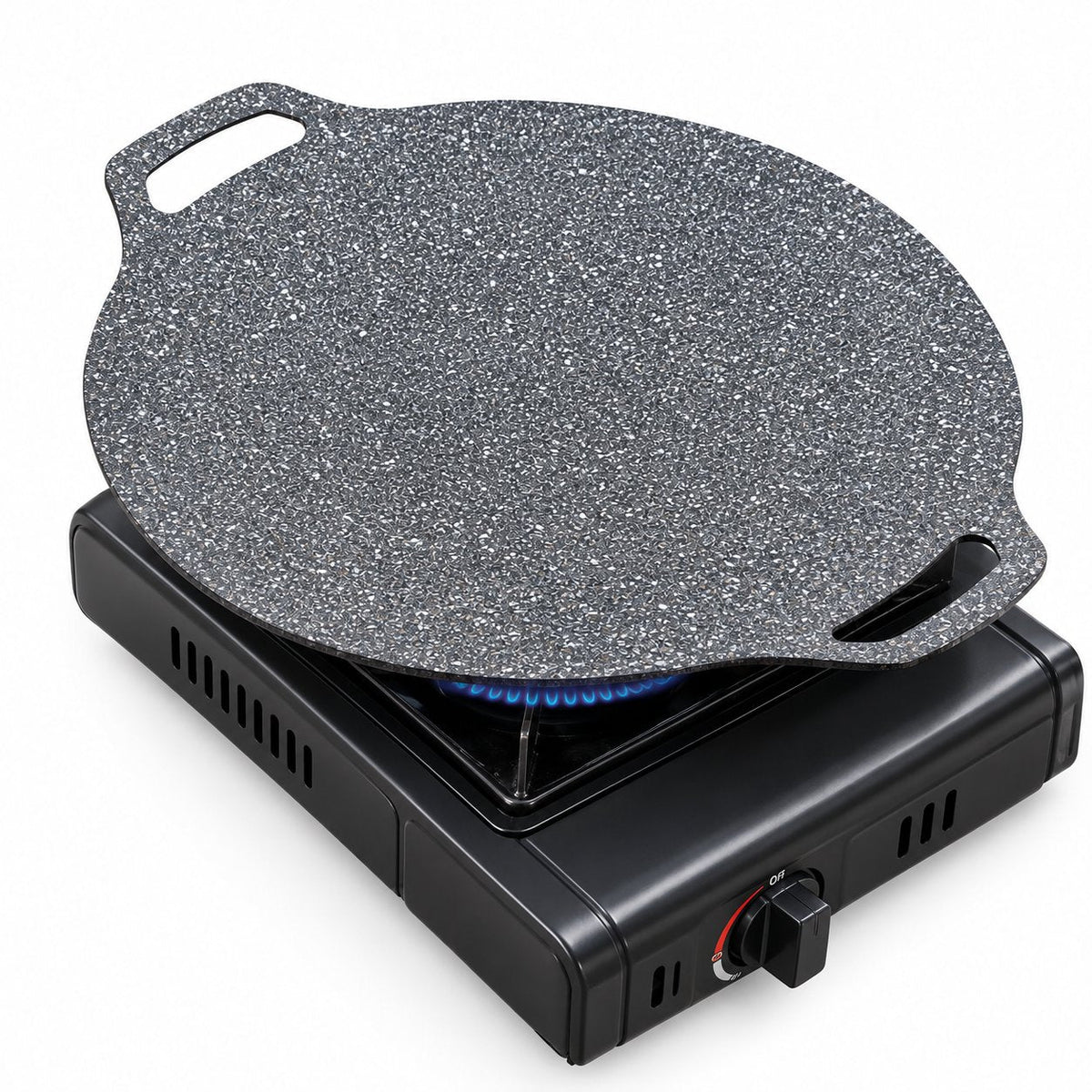 packshot — PlanchaLuna™ – Plancha Redonda Antiadherente de Granito para Fogón de Gas