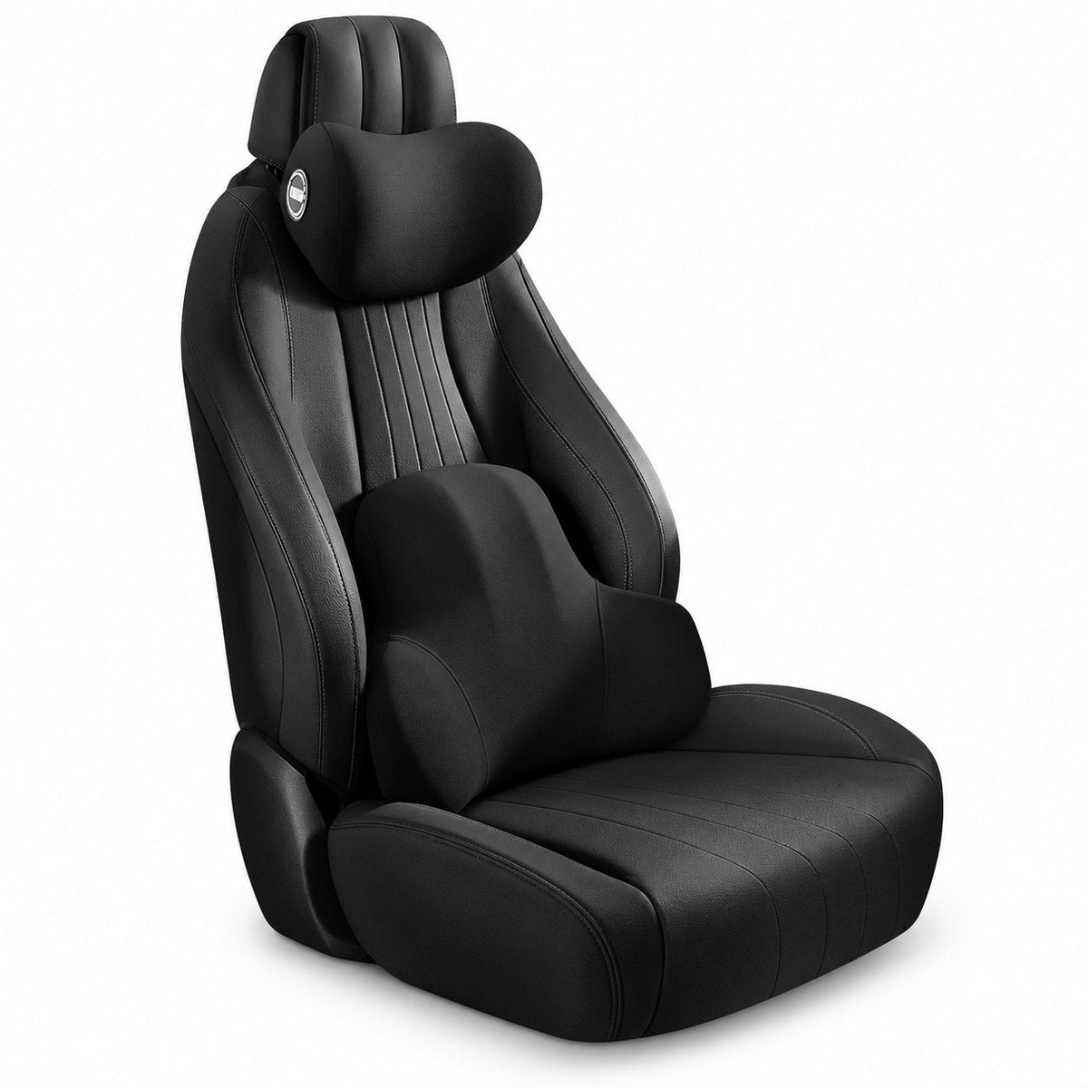 packshot — ErgoRuta™ – Kit Cojín Lumbar + Reposacabezas Cervical para Coche