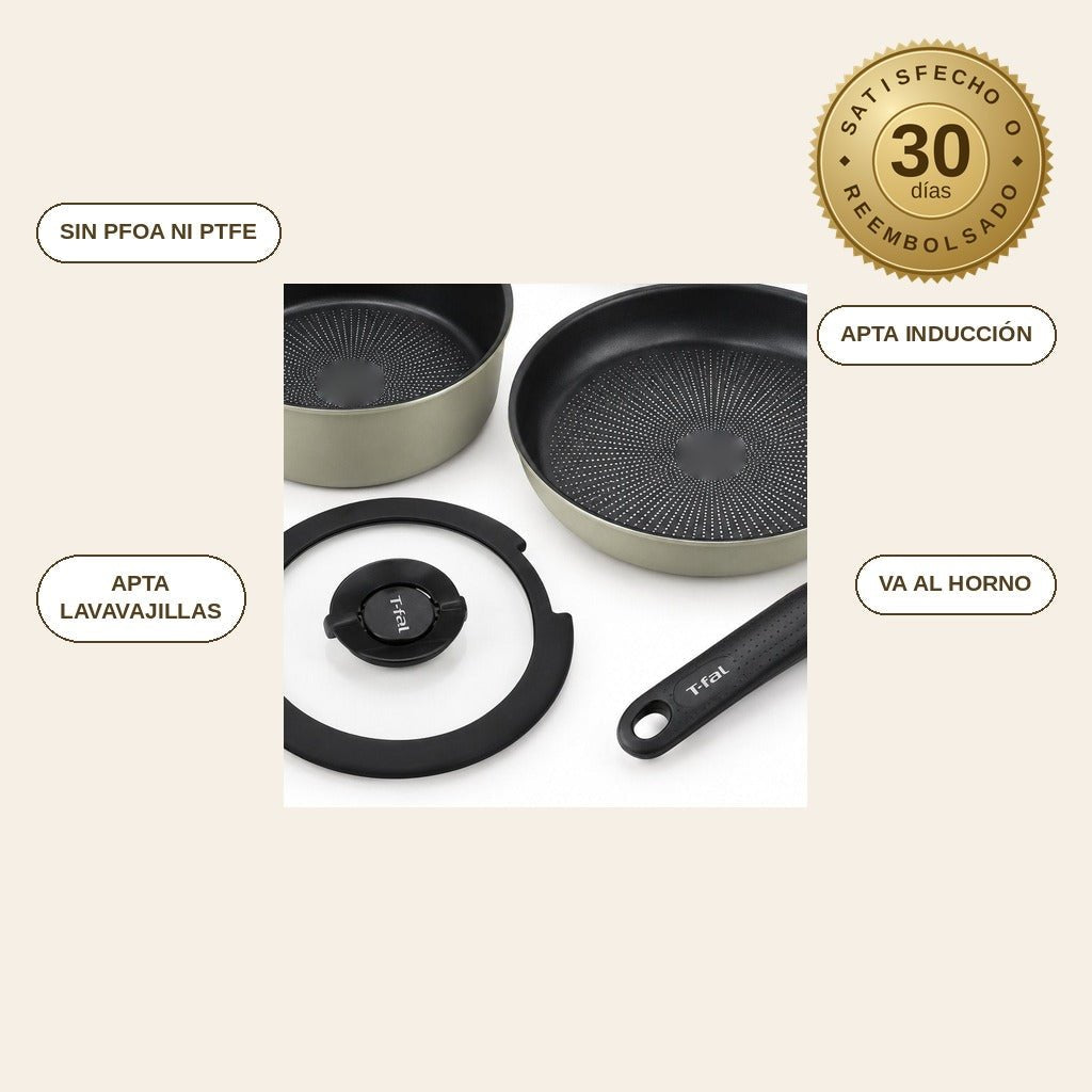 infographie — Batería de Cocina Antiadherente Apilable con Mango Extraíble – Set de 10 Piezas