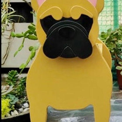variante Bulldog Francés — Maceta Perro Shih Tzu Pintada a Mano — Jardinera Decorativa para Interior, Terraza y Jardín