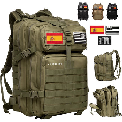couleur Verde militar — Mochila Táctica Militar 45 L – Sistema MOLLE