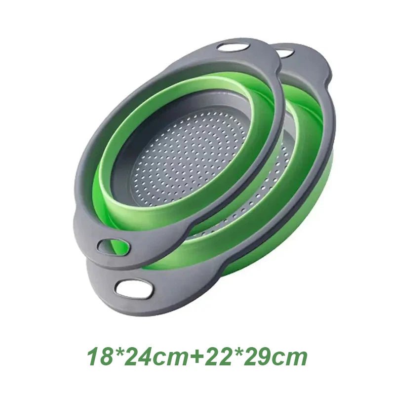 couleur Verde — Set de Coladores Plegables de Silicona