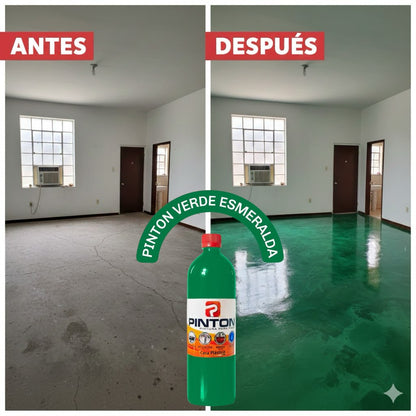 couleur Verde Esmeralda — Pintura Restauradora para Suelos – Color Intenso y Acabado Brillante